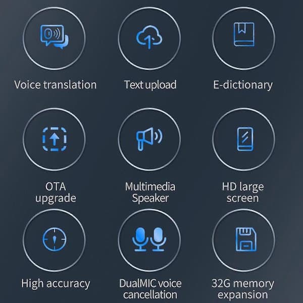 [LCS] Scan Reader Pen, Smart Scan Translation Pen Tekstlæsepen 116 Stemmesprogsoversætterenhed Blue