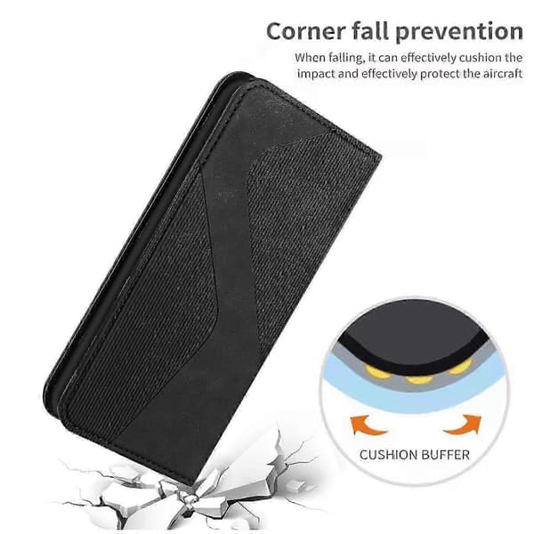 [LCS]Stativfodral för Samsung Galaxy A41 med PU-läderfodral Black Samsung Galaxy A41