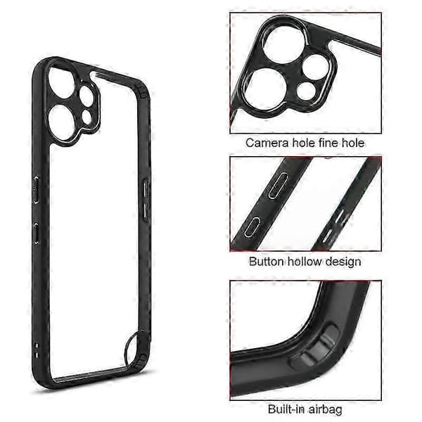 Frostat TPU Hybrid Transparent PC-telefonfodral Black For Nothing CMF Phone 2 Pro