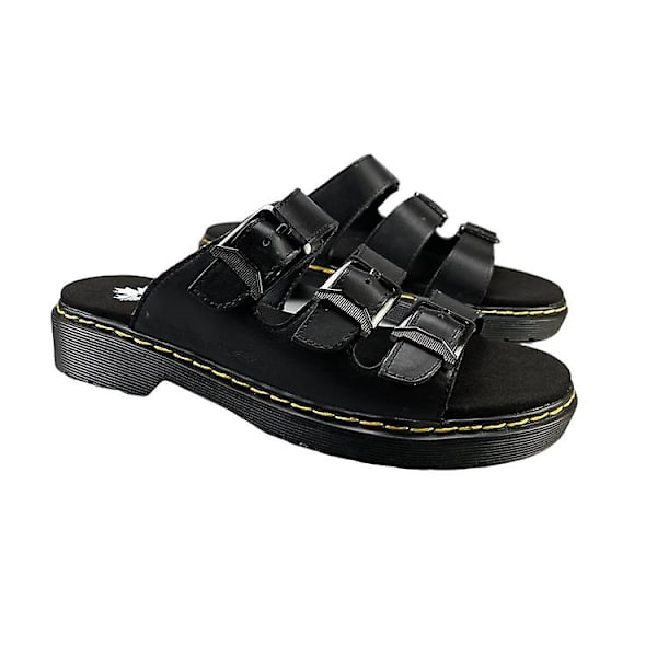 Slip-on sandaler i kohud för män, för ledig användning utomhus 42