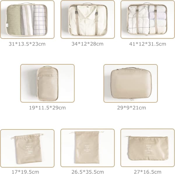 [LCS] 8-delt vandtæt kuffertorganizer