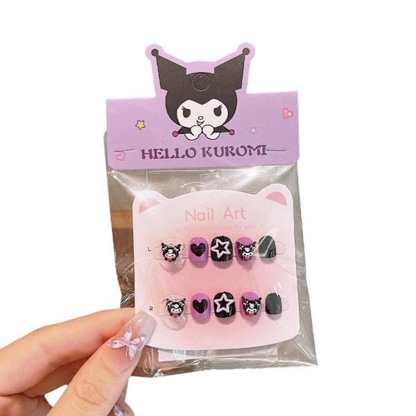 10 st Tecknade Lösnaglar Barn Björn Naglar Liten Flicka J style 1 10pcs