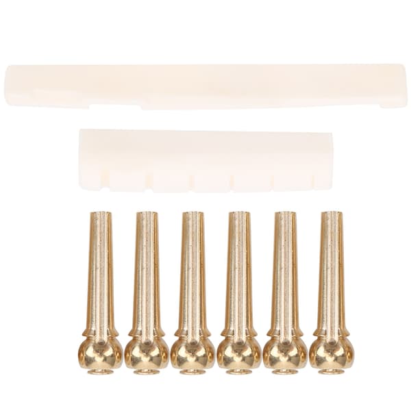 [LCS] Bridge Set Oxbone Guitar Saddle and Nut Strings Tension Adjustment Tool Accessories (Copper Bridge Oxbone Nut and Saddle)