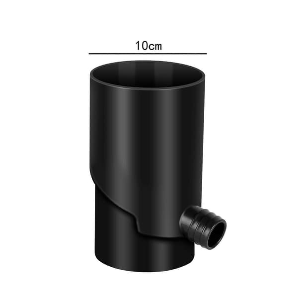 Regnvattenuppsamlingssystem Stuprörsavledare för Trädgårdslandskap Gård 10cm Black 10cm