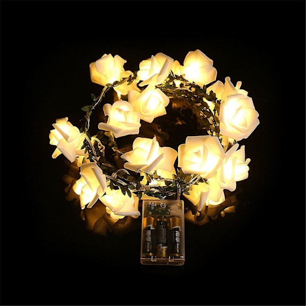 Joulukoristeet 20 ruusukukkaa LED-valosarja