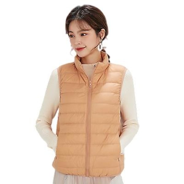 2021 vinter Ny koreansk stil ärmlös lätt dunjacka Plus Size Jacka M