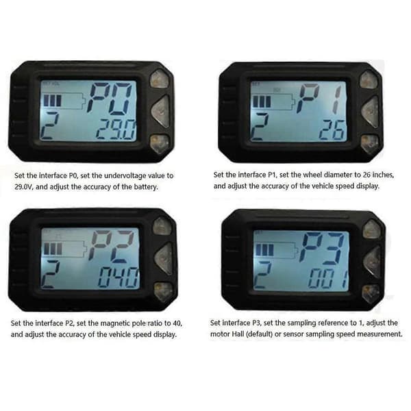 24V 36V Justerbar Elektrisk Scooter Instrument Display Skærm Afbryder Accelerator til 5,5 Tommer Sco