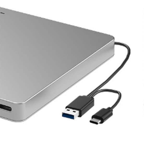 [LCS] Ekstern 3D Blu-Ray DVD-drev, USB 3.0 & Type-C CD DVD-afspiller brænder til PC Laptop, Slankt bærbart optisk drev