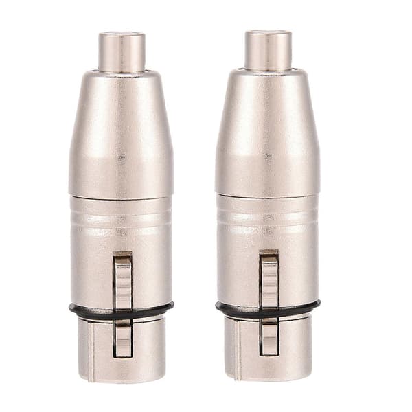 2 stk. 3-benet XLR hunstik til RCA hunstik mikrofonstikadapter