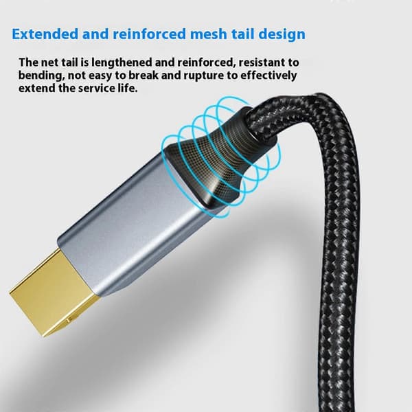 USB C-skrivarkabel Typ C hane till USB B TYP B skannerkabel skrivarsladd Typ C Typ B-kontroller bärbar dator 1m