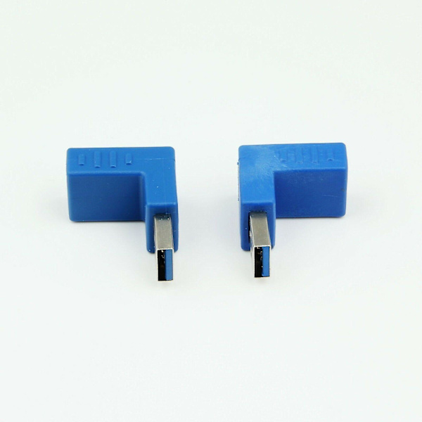 2 kpl 90 ja 270 asteen USB 3.0 nopeus oikea kulma uros-naaraspääsovitin