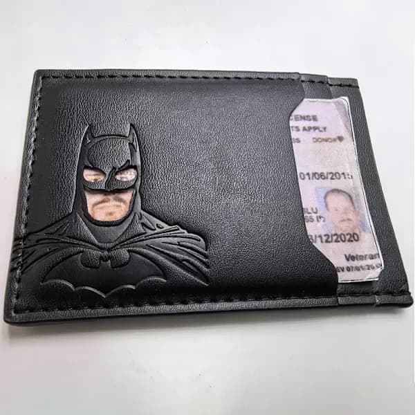 [LCS] Personalized Leather Batman Logo Wallet and Card Holder [JSR] 1 pc.