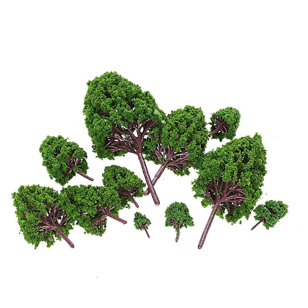Pakke med 27 stk. Modeltræer Landskab Layout Togbane Diorama L