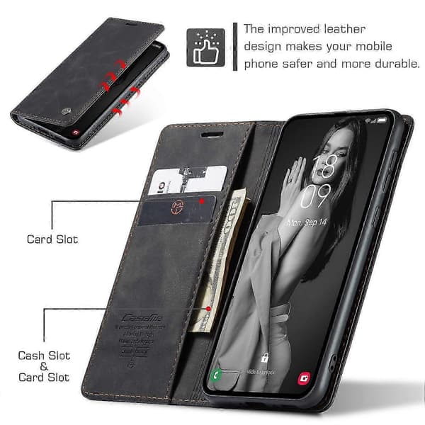 [LCS]Samsung Galaxy A56 5G -kotelo nahkaisella jalustalla ja korttipaikalla Multicolor Style B
