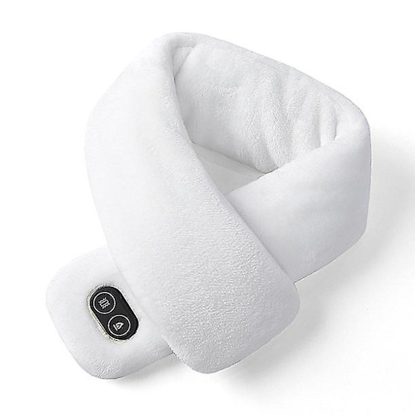 USB-lämmitetty huivi sähkölämmitteinen huivi miehille ja naisille vedenpitävä lämmitetty White
