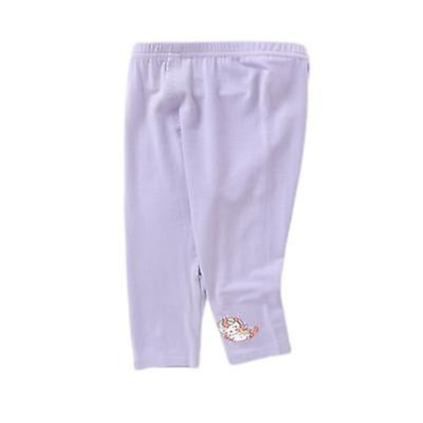 Baby Seven-point Leggings Jenter Jenter Baby Fritid light purple 110cm