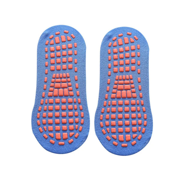 Anti-skli Sokker Foreldre-Barn Trampolinesokker Bomullsokker Elastisk Sport Blu 1-4 Years Old Blue