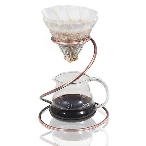 [LCS]Håndkaffeholder Kaffehåndholder Filterkopholder Slangeformet Bronze