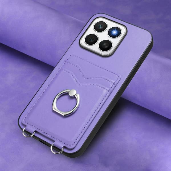 [LCS]R20 Ring Card Holder Phone Case Purple For Honor X8c 4G