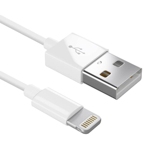 [LCS] USB-lader + Lightning-kabel (iPod, iPhone) - Hvit