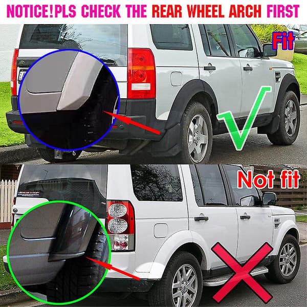 Passer til Land Rover Discovery 3 2004 2005 2006 2007 2008 Stænklapper Mudflaps Mudguards Fender Tilbehør