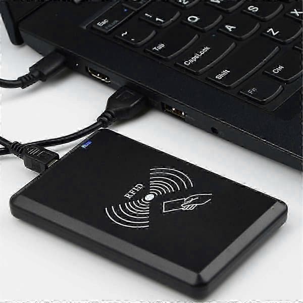 USB RFID -lukija kontaktiton älykortinlukija, ajuriton HID Windowsille, Linuxille ja Androidille