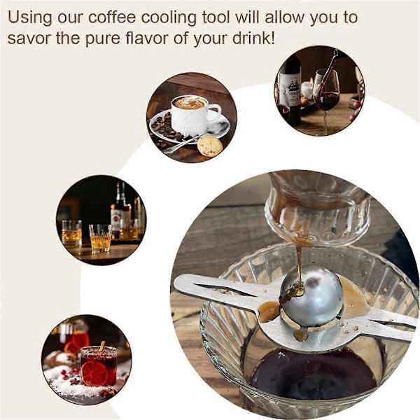 Italiensk isbold hurtig nedkøling ekstrakt espresso for at bevare aroma isbold holder sæt med 3