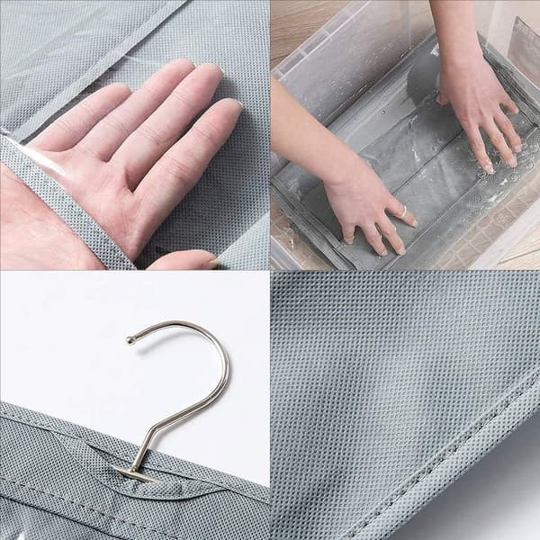 Hanging Handbag Organizer, 2 Pieces 6 Pockets Dustproof, Storage