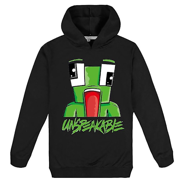 Höst Pojkar Flickor Hoodie Tröja Black 130cm