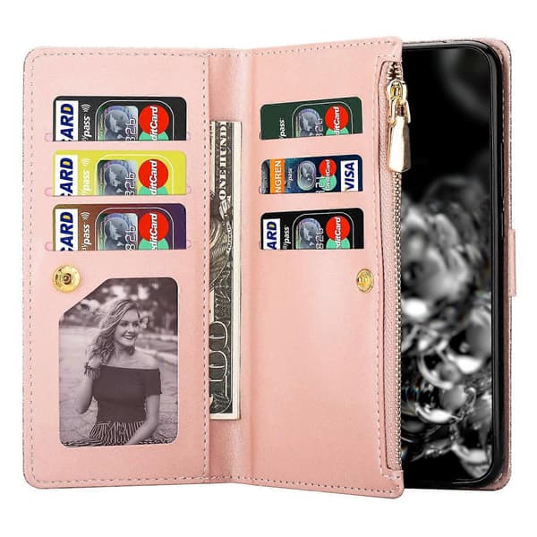 [LCS]Til Xiaomi Redmi Note 13 5G Etui Lynlås Pung PU Læder Glitter Telefoncover Multicolor Style B