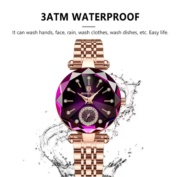 POEDAGAR Luksusur Top Mærke Mode Vandtæt Rustfrit Stål Diamant Dame Quartz Armbåndsur Montre Femme Smuk Blue Green