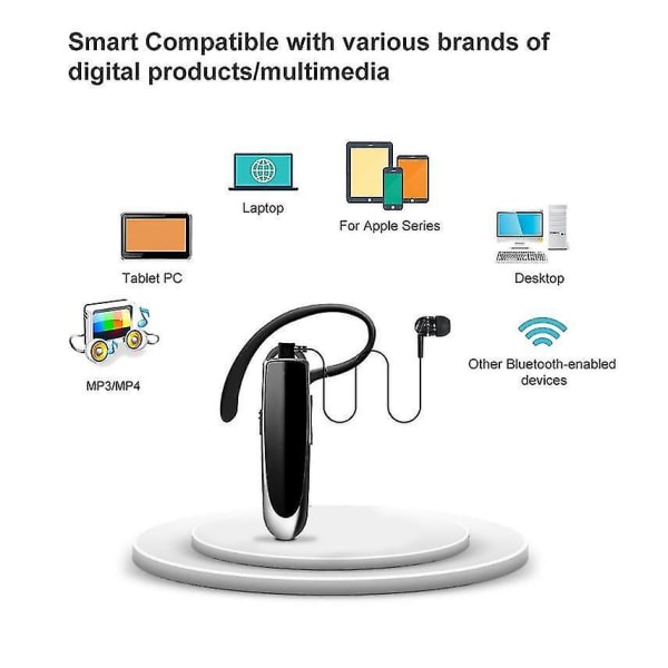 Bluetooth Ørepropp V5.0 Trådløst Håndfrisett med Mikrofon for iPhone Android Laptop (Gullfarget)