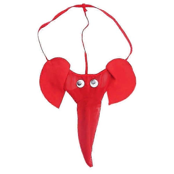 [LCS]Män Nyhet Elefant G-string Trosor Stringtrosor Underkläder Kalsonger Underbyxor Red One Size