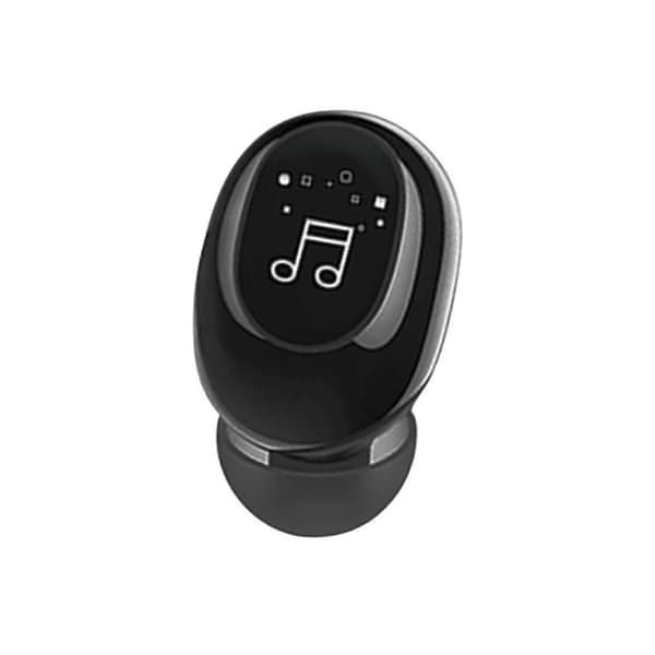 Enkelt øretelefon Bluetooth 5.0 Trådløst headset Støjreducerende med mikrofon Black