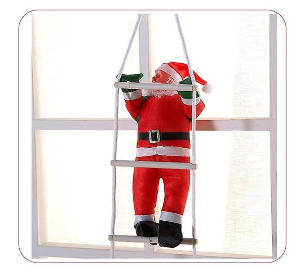[LCS]25cm Hängande Tomte Klätterrep Stege Utomhus Jul Trädgårdsdekoration 3PCS