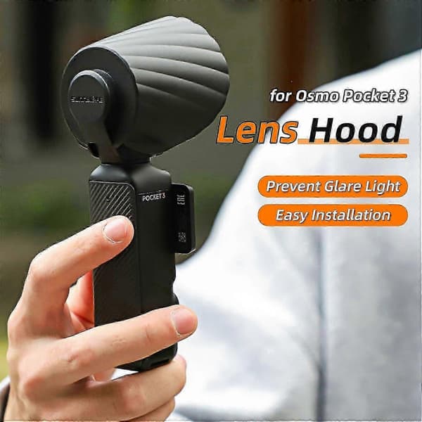 【ny】 Til Dji Osmo Pocket 3 Sunnylife Solskærm Linse Beskyttelsesdæksel Hætte (sort)