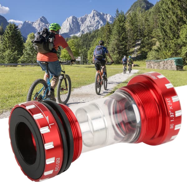 [LCS] Integrated Hollow Bottom Bracket for Mountain Bikes with Press-Fit Bearings, Red