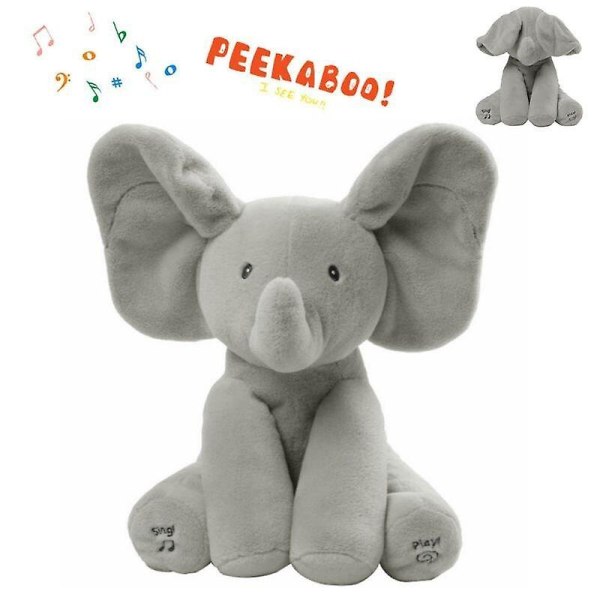 Peek-a-Boo sjungande elefant Baby Kid utbildningspresent