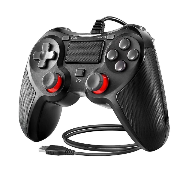 Dual Vibration Turbo Trigger Button Gamepad För Ps4 Med Kabel