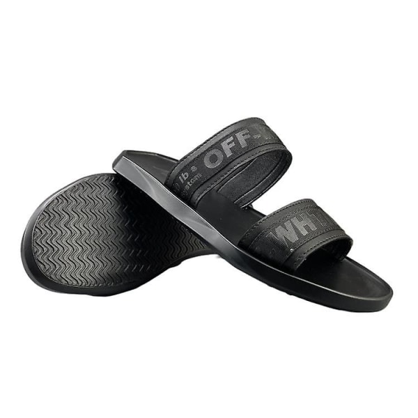 Herr Sandaler i Andningsbart Nappa och Lädertofflor 40