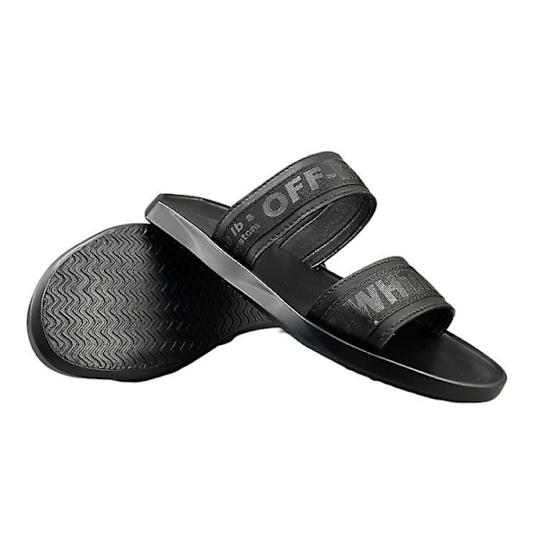 Pustende sandaler i kuskinn og flip-flops i skinn for menn 41