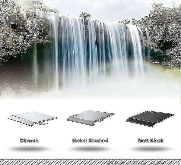 Veggmontert foss baderom badekararmatur black