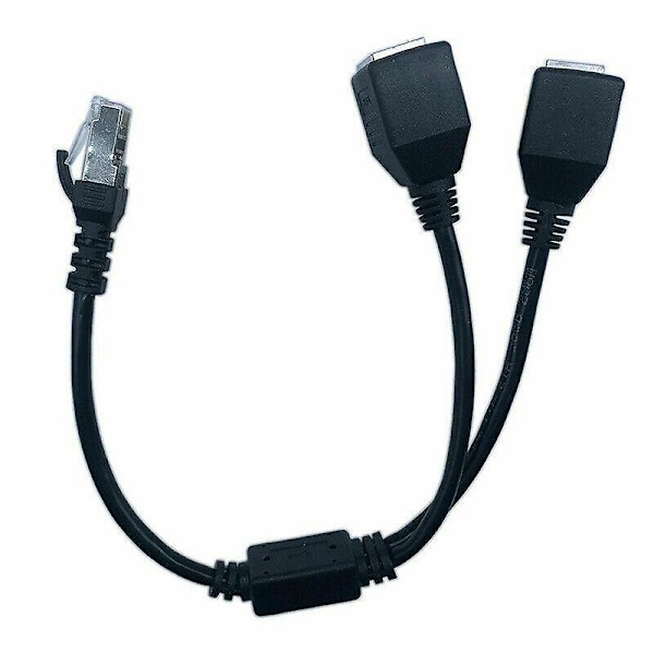 Rj45 Cat6/5 Han til 2 Hun Lan Ethernet Netværk Splitter Kobler Adapter Kabel