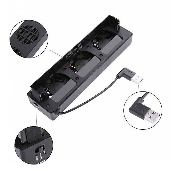 Dobe-jäähdytin Nintendo Switch -konsolille, teline, tukitarvikkeet, jäähdytystuuletin, peliteline, lataustelakka, ohjaussarja, video