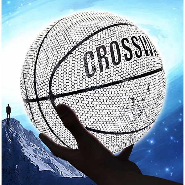 Reflekterande Självlysande Holografisk Basketboll För Nattspel