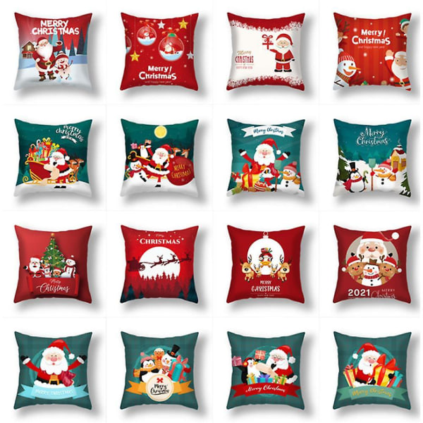 Jul Kuddfodral Jul Tomte Älg Kudde Överdrag Juldekoration