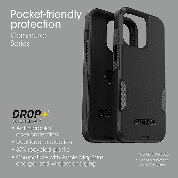 [LCS] OTTERBOX COMMUTER SERIES Cover til iPhone 13 Pro (KUN) - SORT
