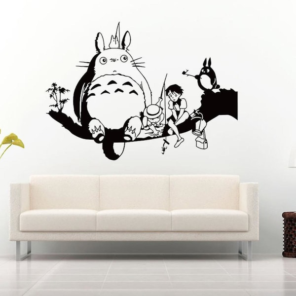 Totoro På Trädet Väggdekaler Dekorativ Avtagbar Väggmålning Vägg