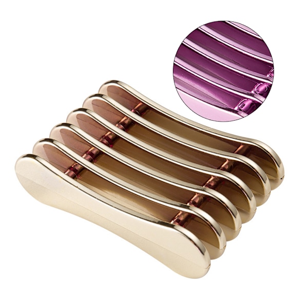 5-rums neglekunst penholder, neglesalon børsteholder, udskæring UV gel krystal penholder manicure værktøj, lilla penholder