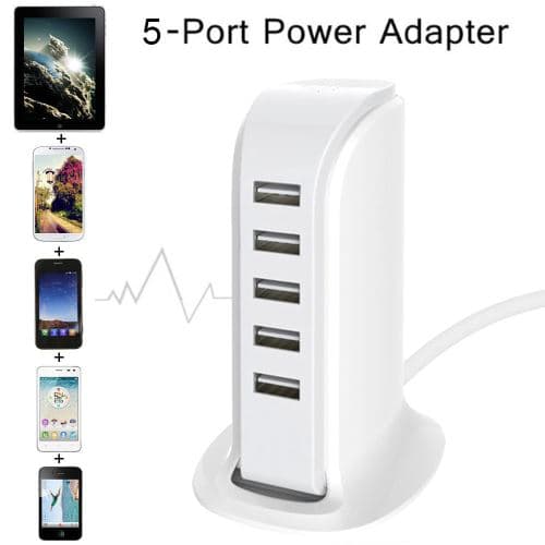 [LCS] USB Multi-Port EU-stik Desktop Oplader HUB Ladestation P